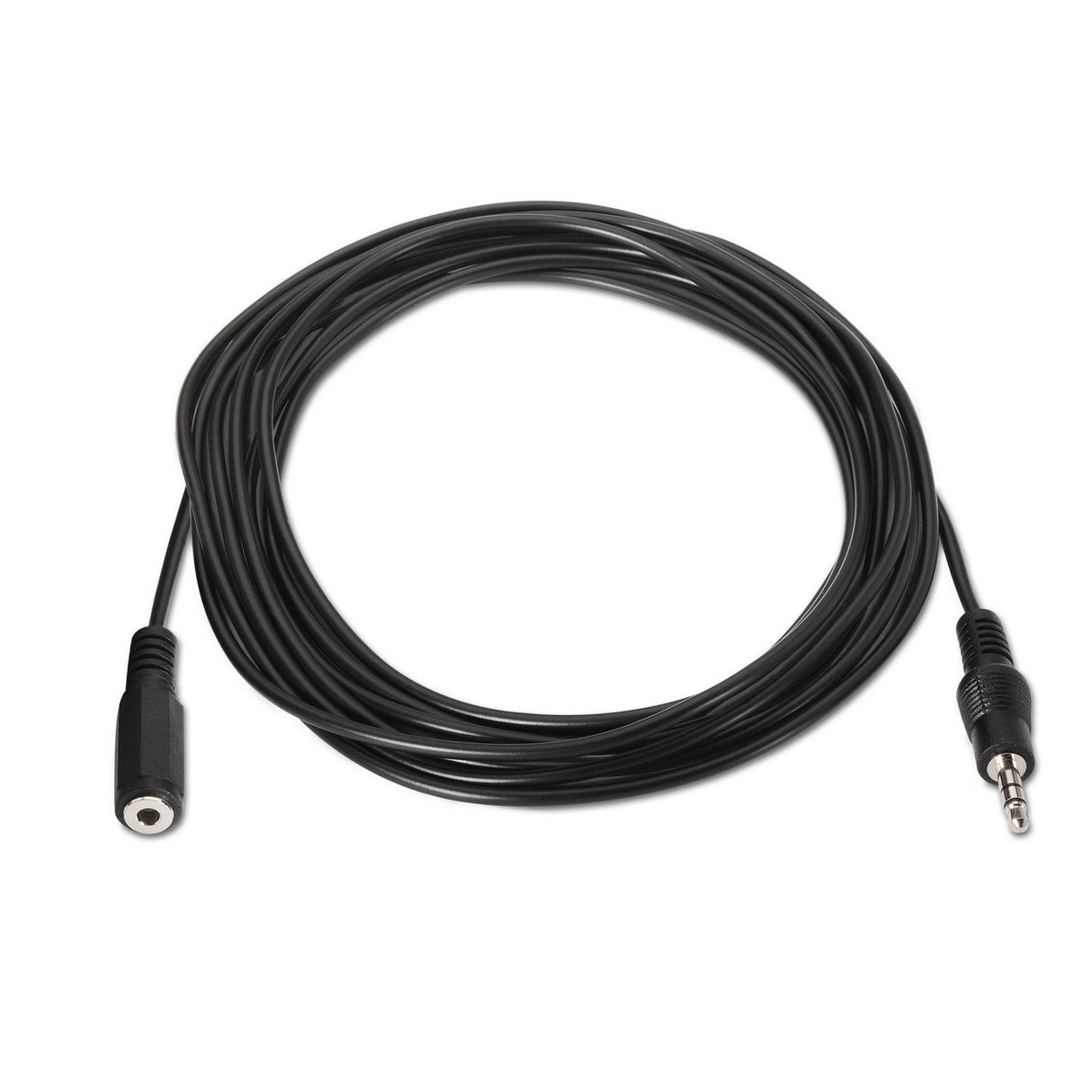 Aisens Cable Audio Estereo - Jack 3.5/M-Jack 3.5/H - 1.50m - Negro