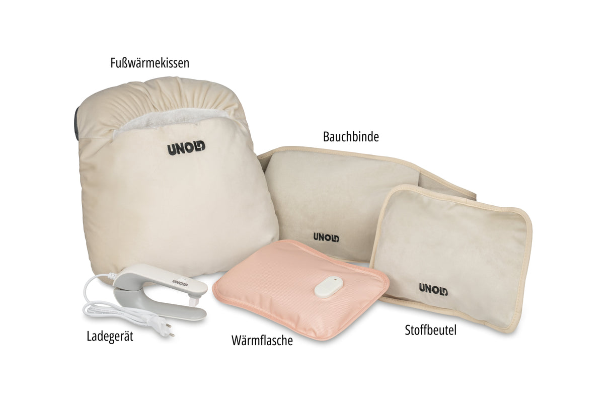 Unold 86020 Wärmi Premium Set Elektrische Wärmflasche Beige