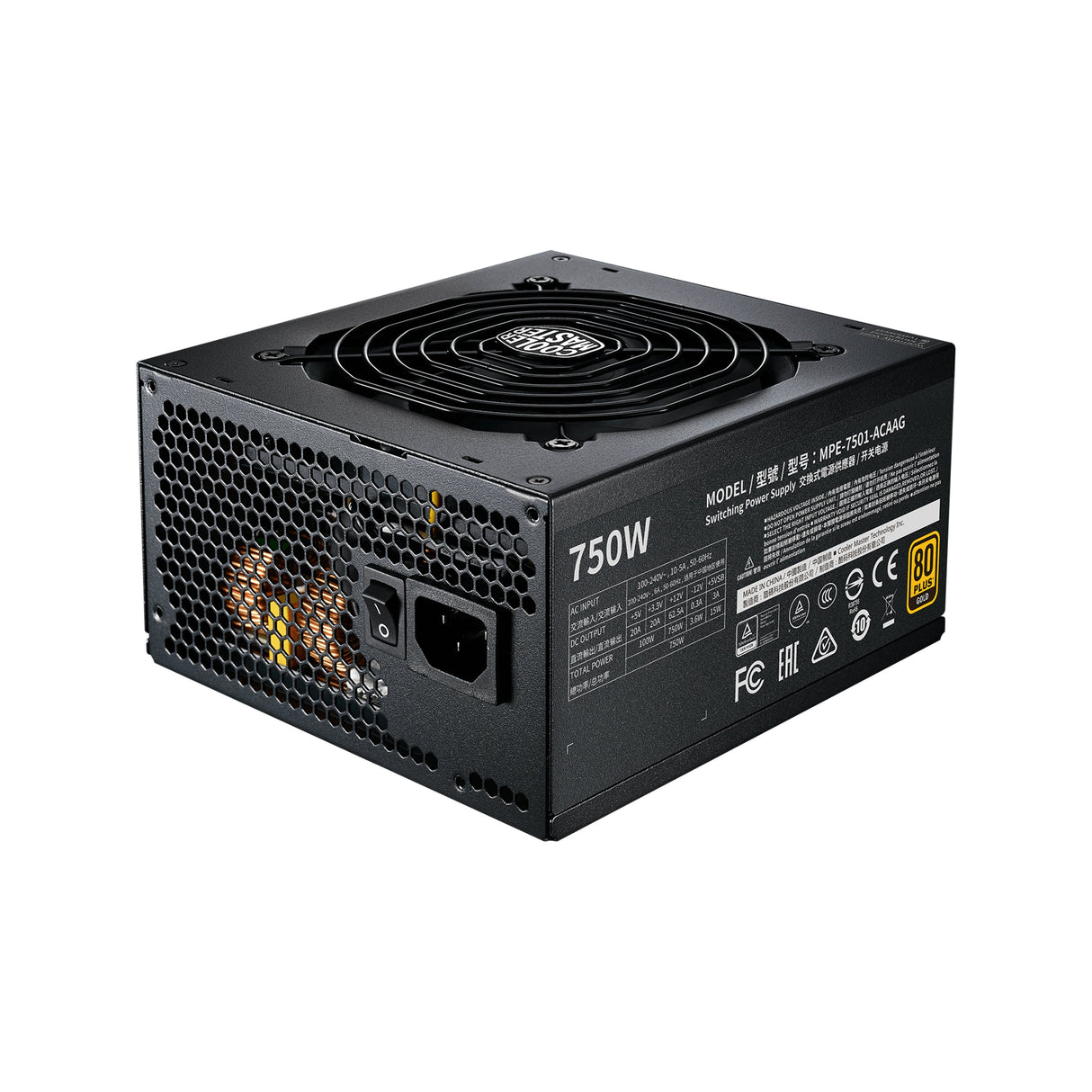 Fuente De Alimentacion Cooler Master Mwe Gold 750 - V2 750 W 24-Pin Atx Atx Negro Mwe Gold V2 750 750w Ful Modular 80+ Gold Mpe-7501-Afaag-Eu