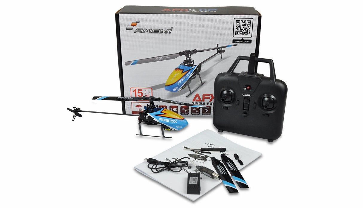 Amewi Rc Helicóptero Afx4 Li-Po Batería 350mah Azul / 14 +