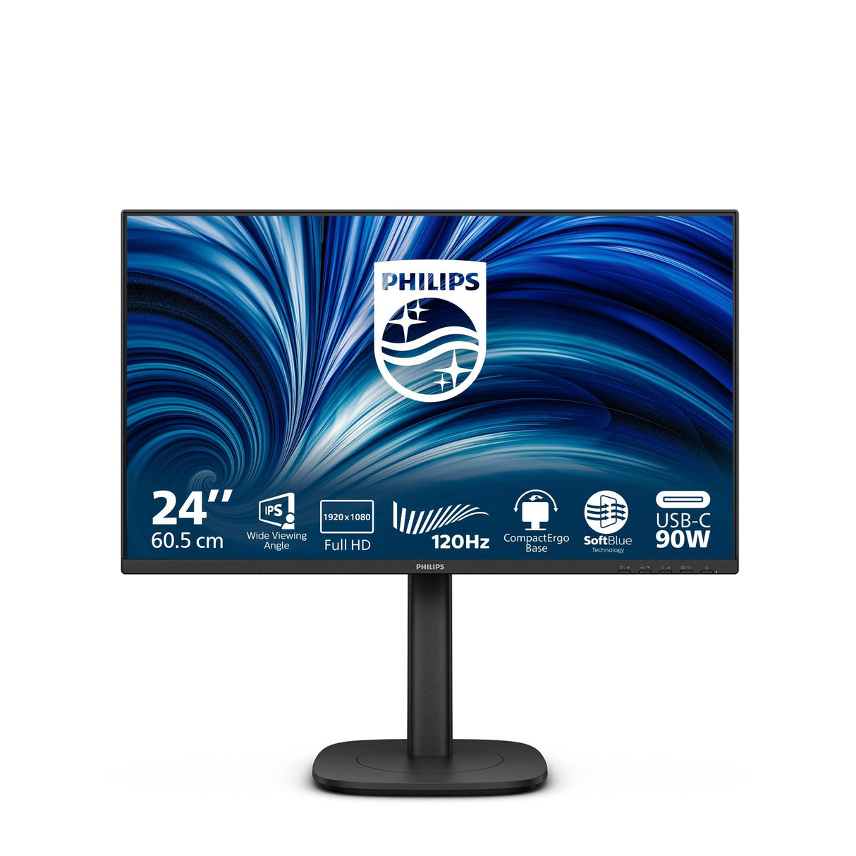 Monitor Philips 3000 Series 24b2u3301/00 23.8" 1920 X 1080 Pixeles Full Hd Lcd Negro