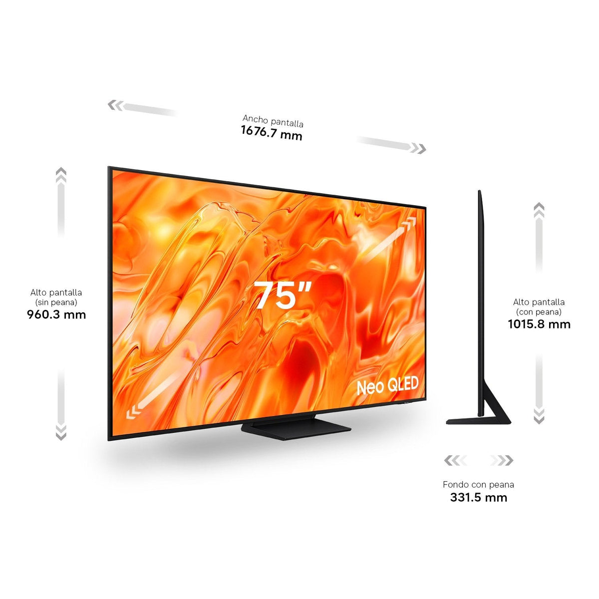 Televisor Samsung Neo Qled Tq75qn73hau 75' Ultra Hd 4k Smart Tv Wifi