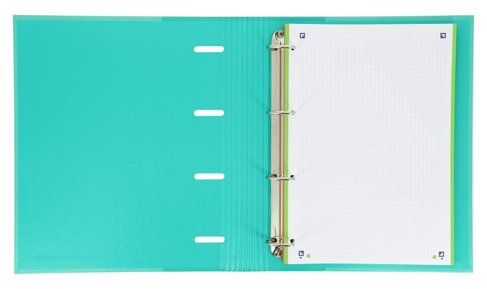 Oxford Carpeta 4 Anillas Classic Europeanbinder C/ Recambio 100h 5x5 A4+ Ice Mint