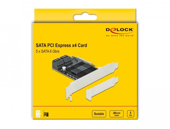 Delock Tarjeta Pci Express X4 -> 5 Puertos Sata Low Profile
