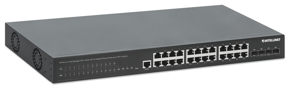 Intellinet 28-P Poe+ Managed Switch 4x10gbe 450w