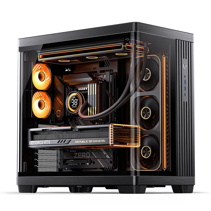 Jonsbo Tk-4 Gehäuse, Midi-Tower, Atx, Tempered Glass - Schwarz