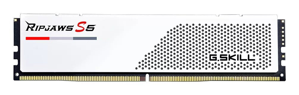 G.Skill Memoria 32 Gb Ddr5 5600 (2x 16 Gb) Kit Dual, Blanco, F5-5600j4645a16gx2-Rs5w, Ripjaws S5, Intel Xmp F5-5600j4645a16gx2-Rs5w