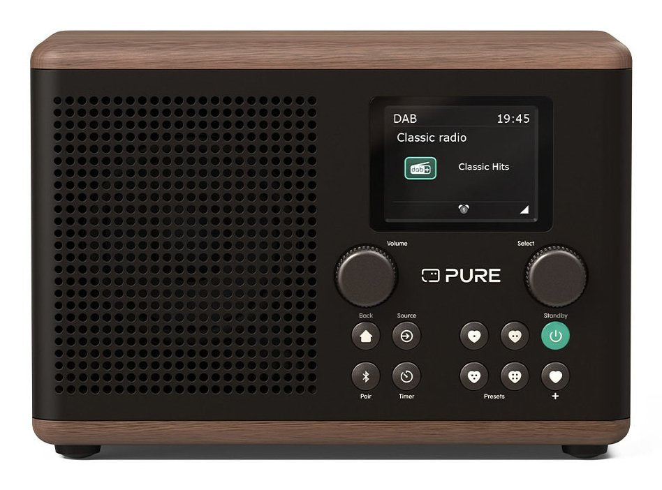 Pure Classic H4 Digitalradio Kaffee Schwarz Walnuss Eu Uk