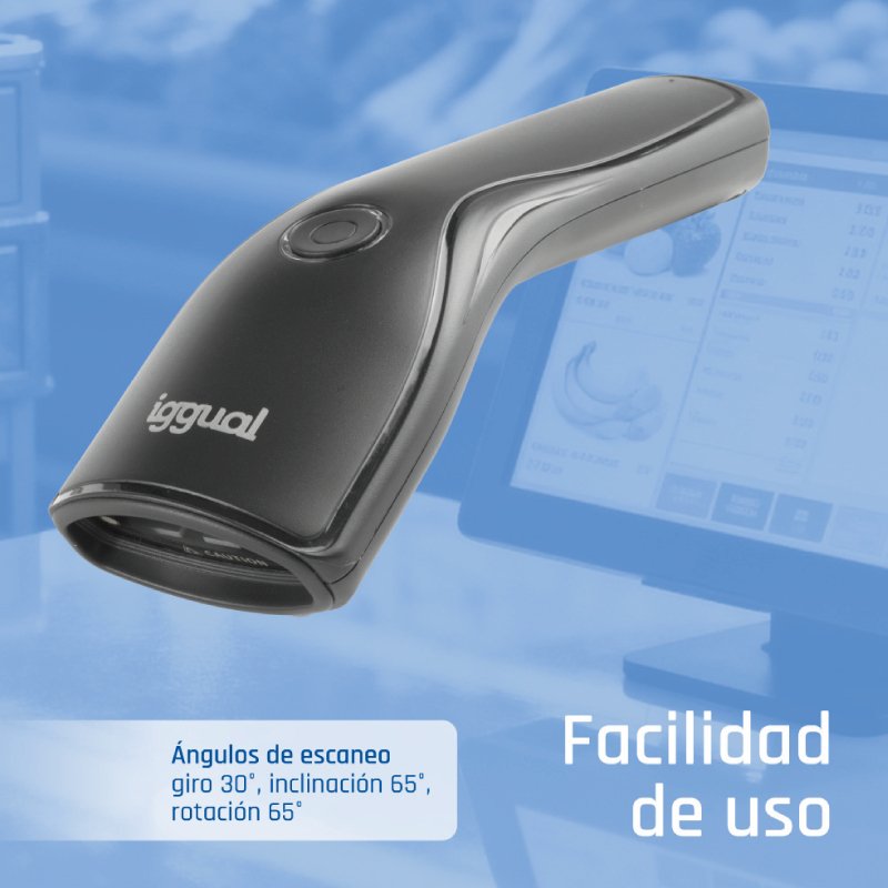EAN 8435364320136 - iggual L2DUSB-B-AX Lector de códigos de barras portátil 1D/2D CMOS Negro imagen 6
