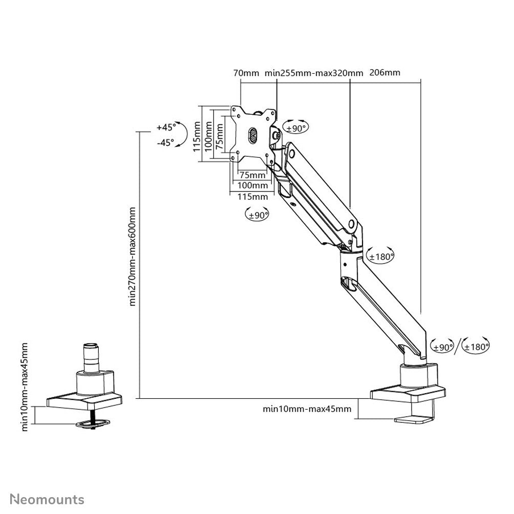 EAN 8717371447823 - Neomounts NM-D775WHITEPLUS soporte para monitor 124,5 cm (49") Escritorio Blanco imagen 15