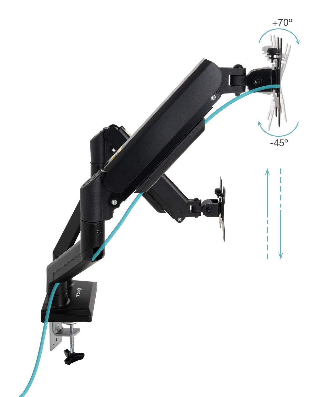 Soporte Mesa Pant. Gira Incli 2 Brazos 13-34 Negro