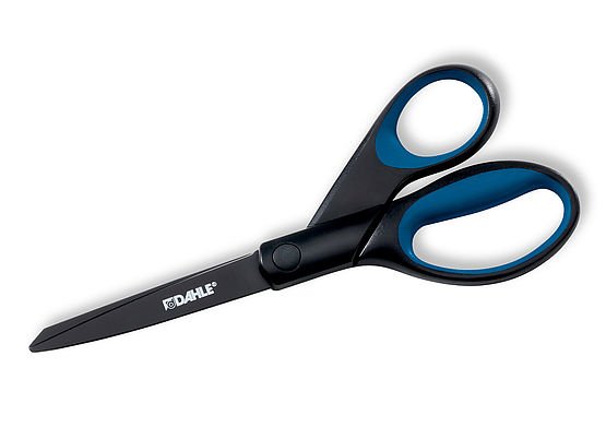 Dahle 54308 Office Titanium Tijeras De Acero Templado 20cm - Recubiertas De Titanio - Revestimiento Antiadherente - Mangos Revestidos De Goma
