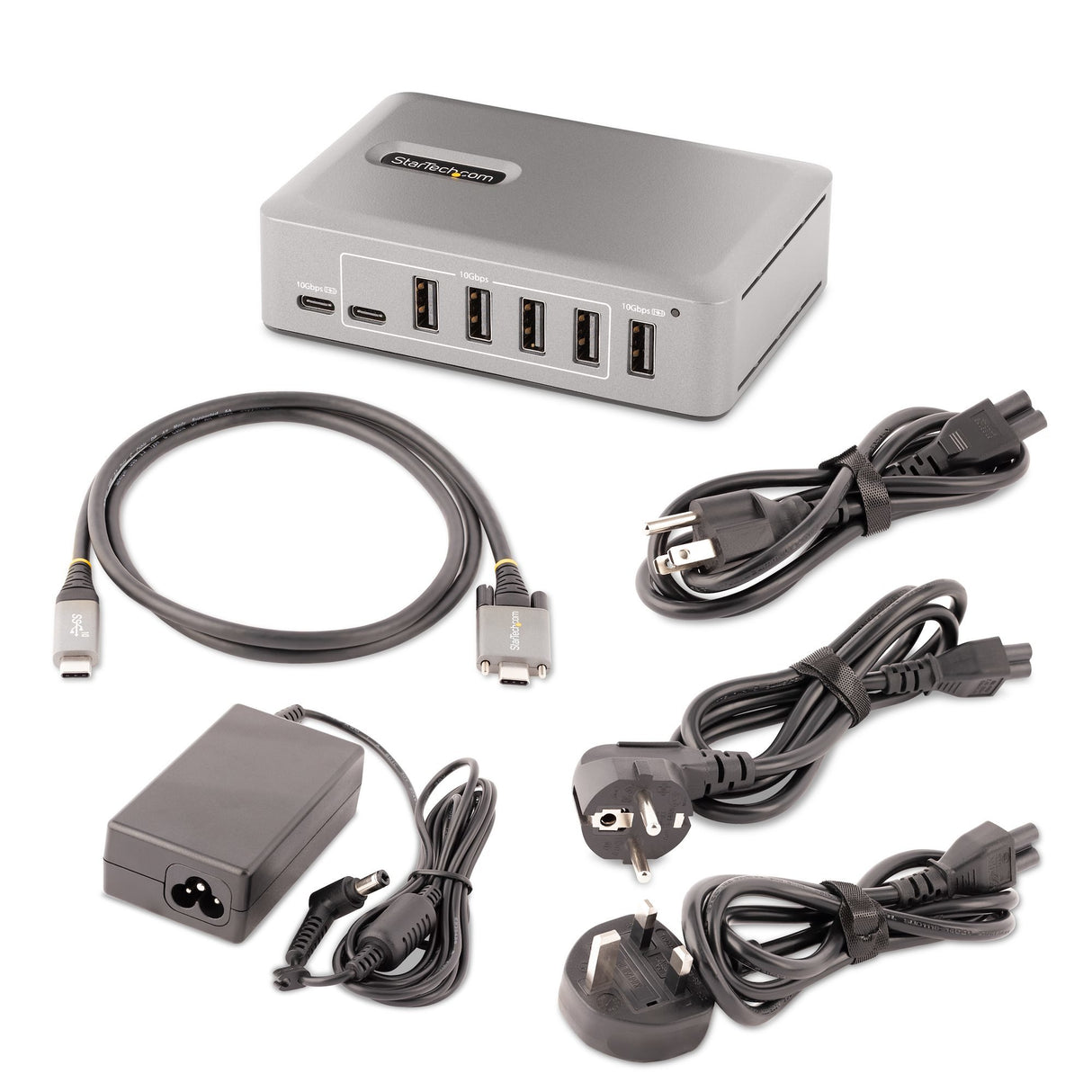 EAN 0065030899017 - StarTech.com 10G8A2CS-USB-C-HUB hub de interfaz USB 3.2 Gen 2 (3.1 Gen 2) Type-C 10000 Mbit/s Gris imagen 7