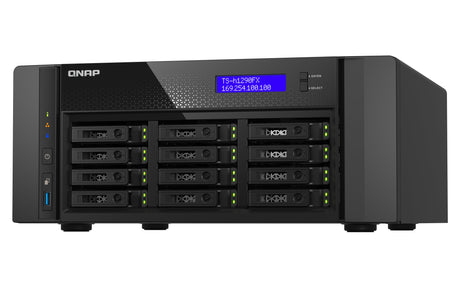 EAN 4711103080528 - QNAP TS-h1290FX NAS Torre EPYC 7302P 128 GB DDR4 0 TB QuTS hero Negro imagen 4