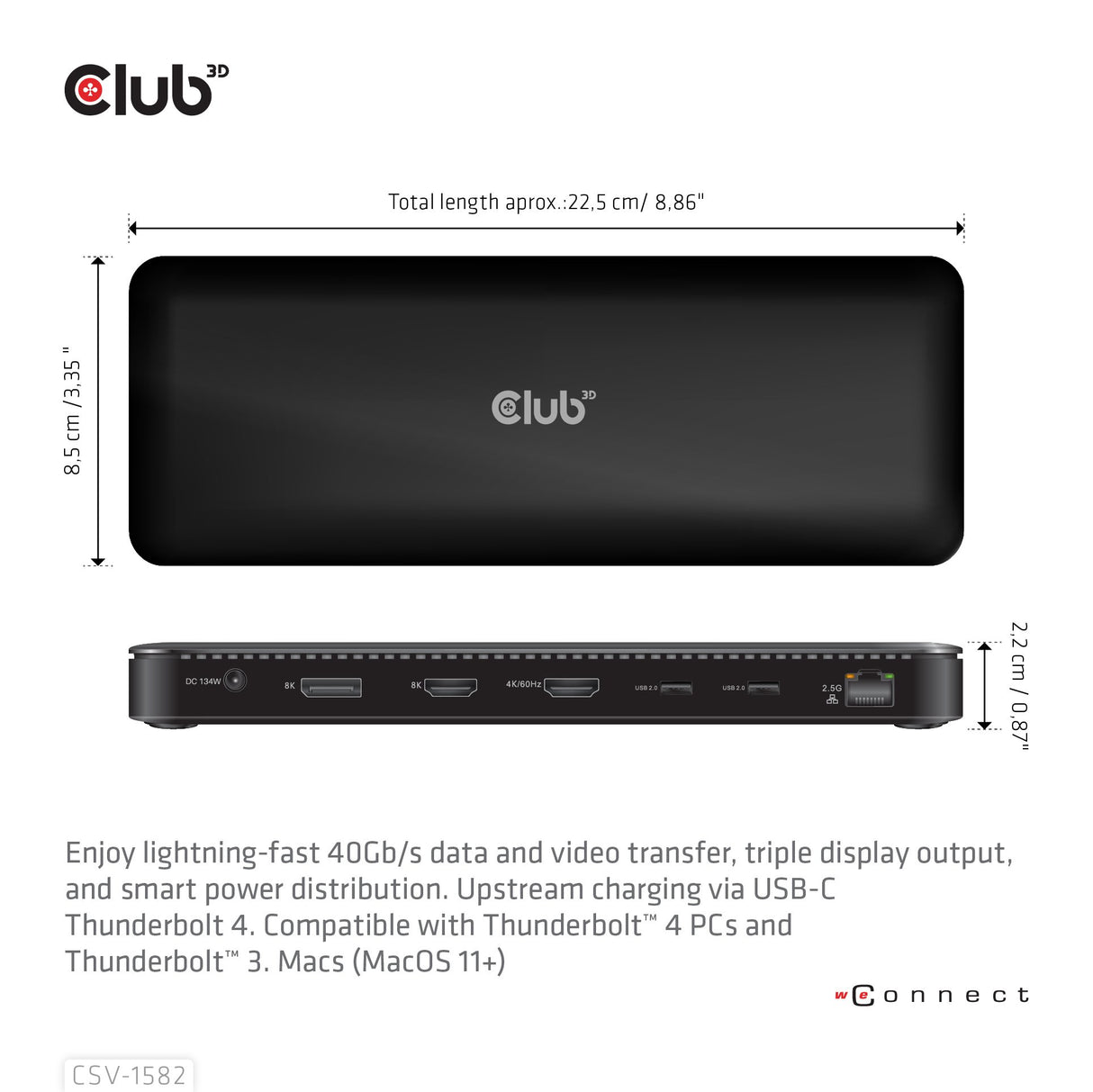 EAN 8719214472955 - CLUB3D Club 3D, Dockingstation TB4 12 in 1 imagen 3