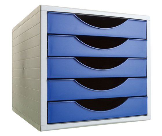 Archivo 2000 Módulo Archivotec 5 Cajones Válido Para Formato Din A4, Fólio Y Subcarpeta 340x270x260 Mm Azul