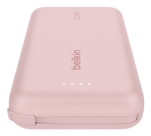 Powerbank Belkin Bpb021hqpk Boost Charge 10,000 Mah Charge Con Cable Integrado Usb-C 20w  Rosa