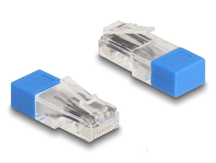 Delock 67187 Rj45 Macho Con Resistencia De Terminación 120 Ohmios Azul