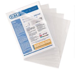 Elba Dossier Uñero Standard Folio 120 Micras Caja 100u Piel De Naranja Transparente
