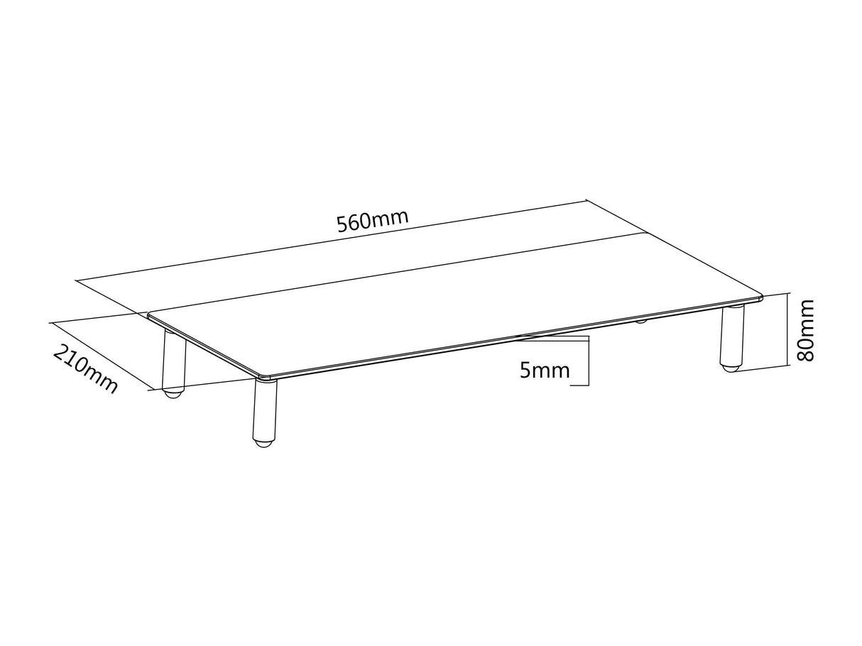 Stand De Sobremesa Para Pantalla Equip 650882 Cristal Templado Hasta 20kg