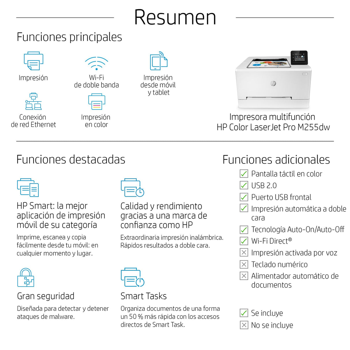 EAN 0193905578924 - HP Color LaserJet Pro M255dw 600 x 600 DPI A4 Wifi imagen 7