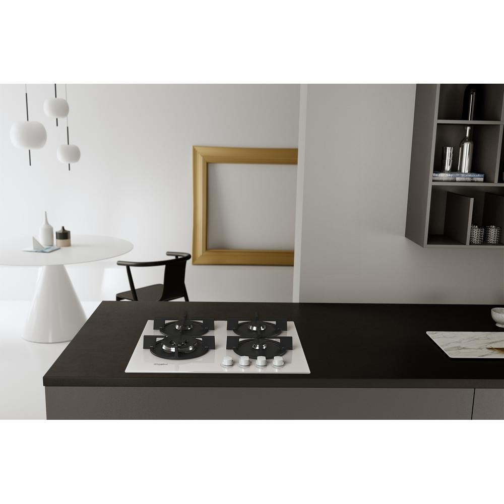 EAN 8003437605567 - Whirlpool AKT 625/WH Negro, Blanco Integrado 60 cm Encimera de gas 4 zona(s) imagen 3