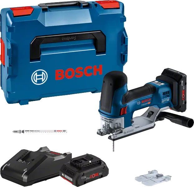 Sierra De Calar Inalámbrica Bosch Gst 18v-155 Sc Professional, 18 Voltios (Azul/Negro, 2x Batería Procore18v 4.0ah, En L-Boxx) 06015b0002