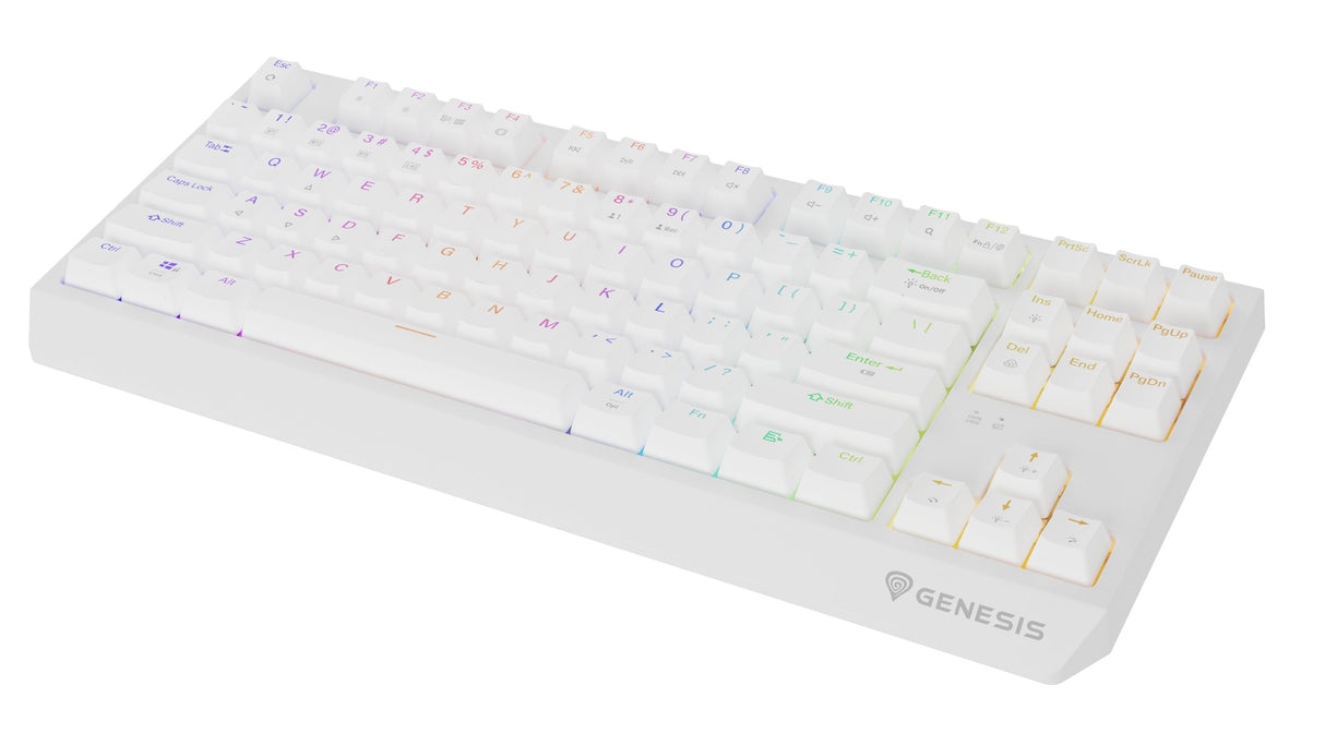 EAN 5901969444469 - GENESIS Thor 230 TKL teclado Juego USB + RF Wireless + Bluetooth QWERTY Inglés de EE. UU. Blanco imagen 1
