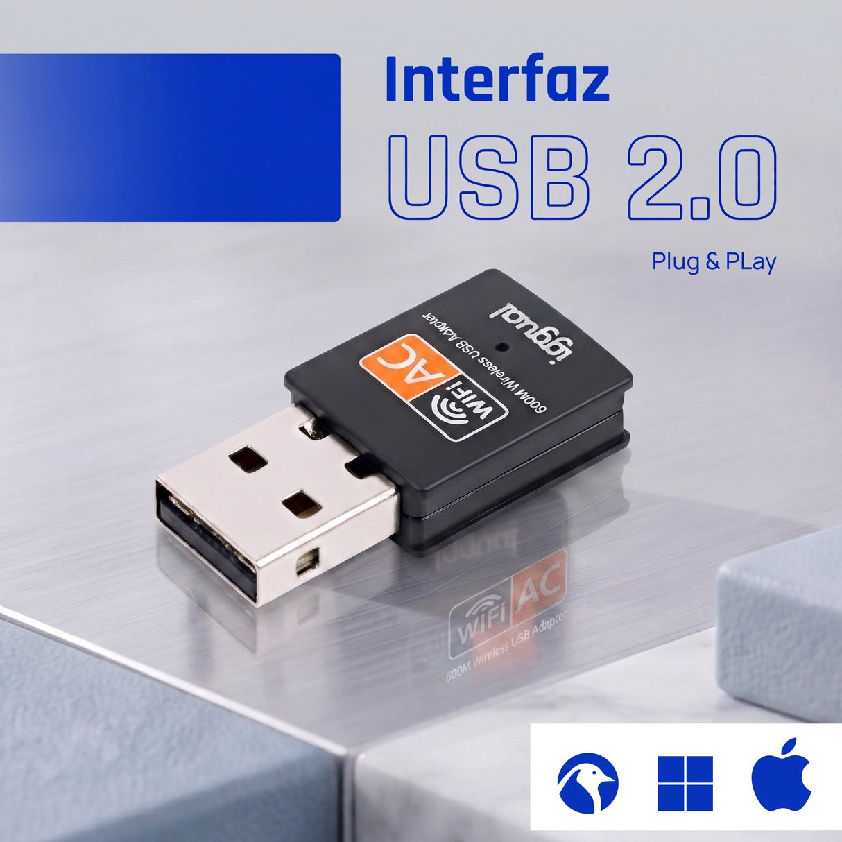 EAN 8435364320471 - iggual IGG320471 adaptador y tarjeta de red WLAN 600 Mbit/s imagen 8