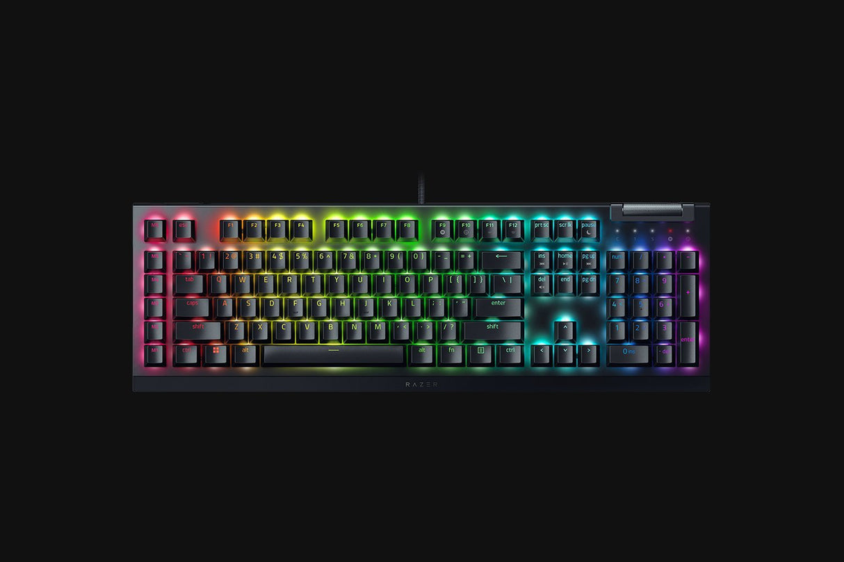 Teclado Ingles Razer Blackwidow V4 X Mechanical Gaming Keyboard, Amarillo Switch, Us Layout, Wired, Black
