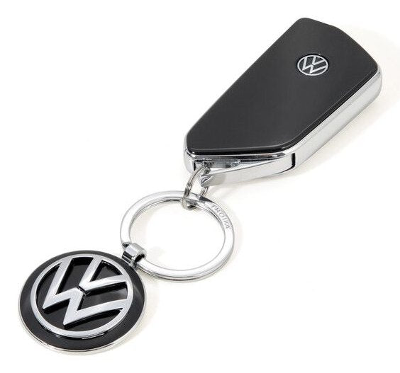 Llavero De Anilla Troika Vw Volkswagen Keyring Negro, Plata