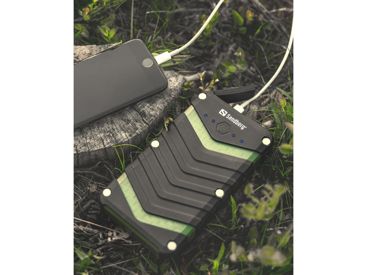 Sandberg Survivor Powerbank 20100, Negro, Verde, Universal, Ip67, Ión De Litio, 20100 Mah, Usb