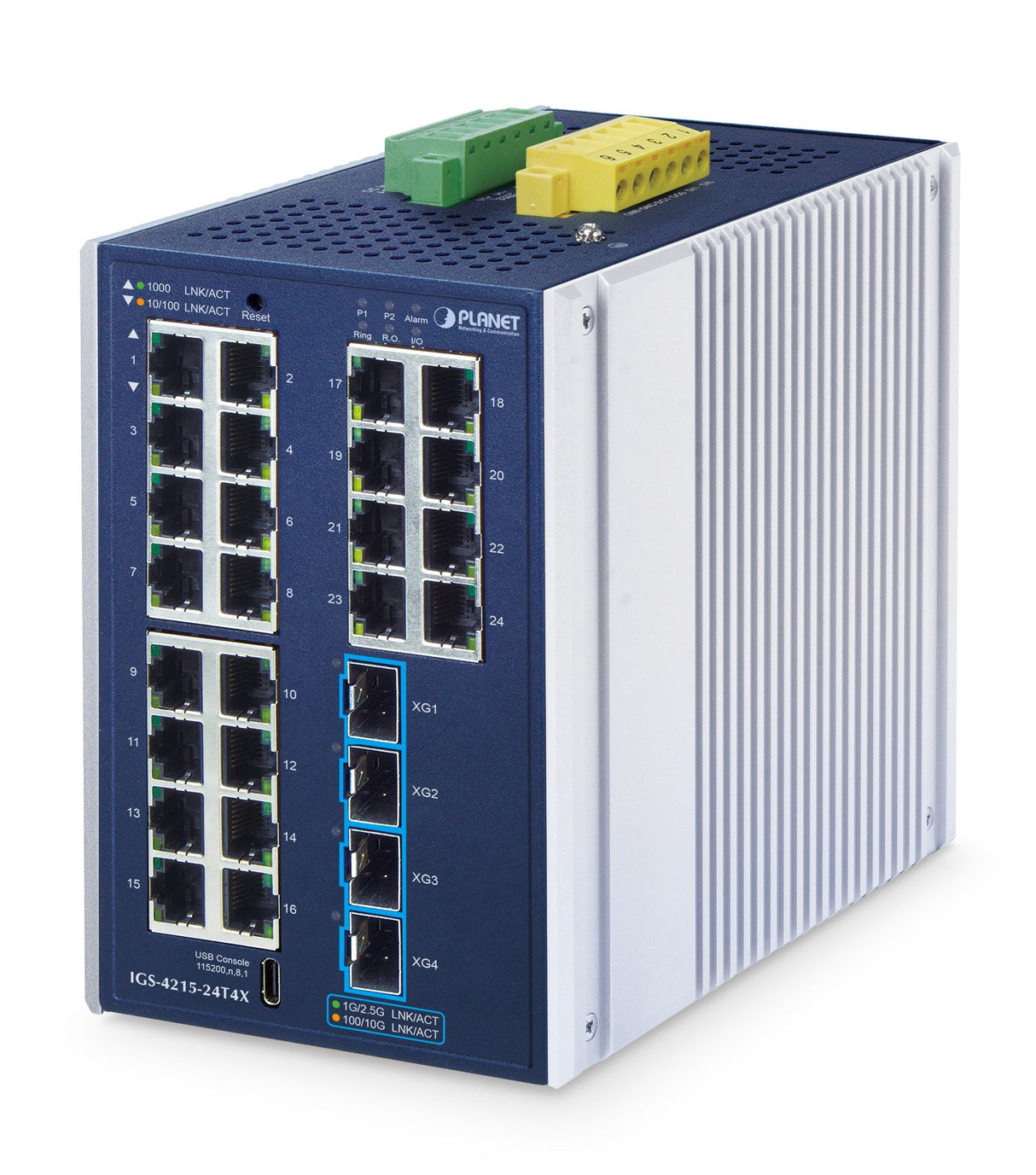 EAN 4711605288255 - PLANET Industrial L2+ 24-Port Managed Switch IGS-4215-24T4X Gestionado L2+ Gigabit Ethernet (10/100/1000) imagen 1