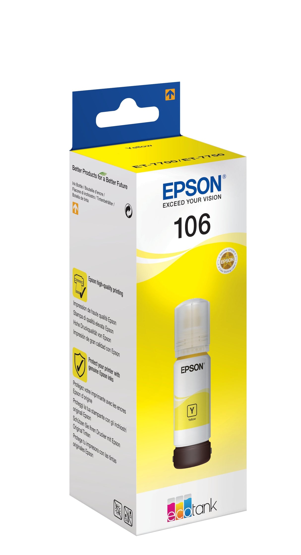 Epson 106 Ecotank Amarillo Ink Bottle Et-7700 / Et-7750