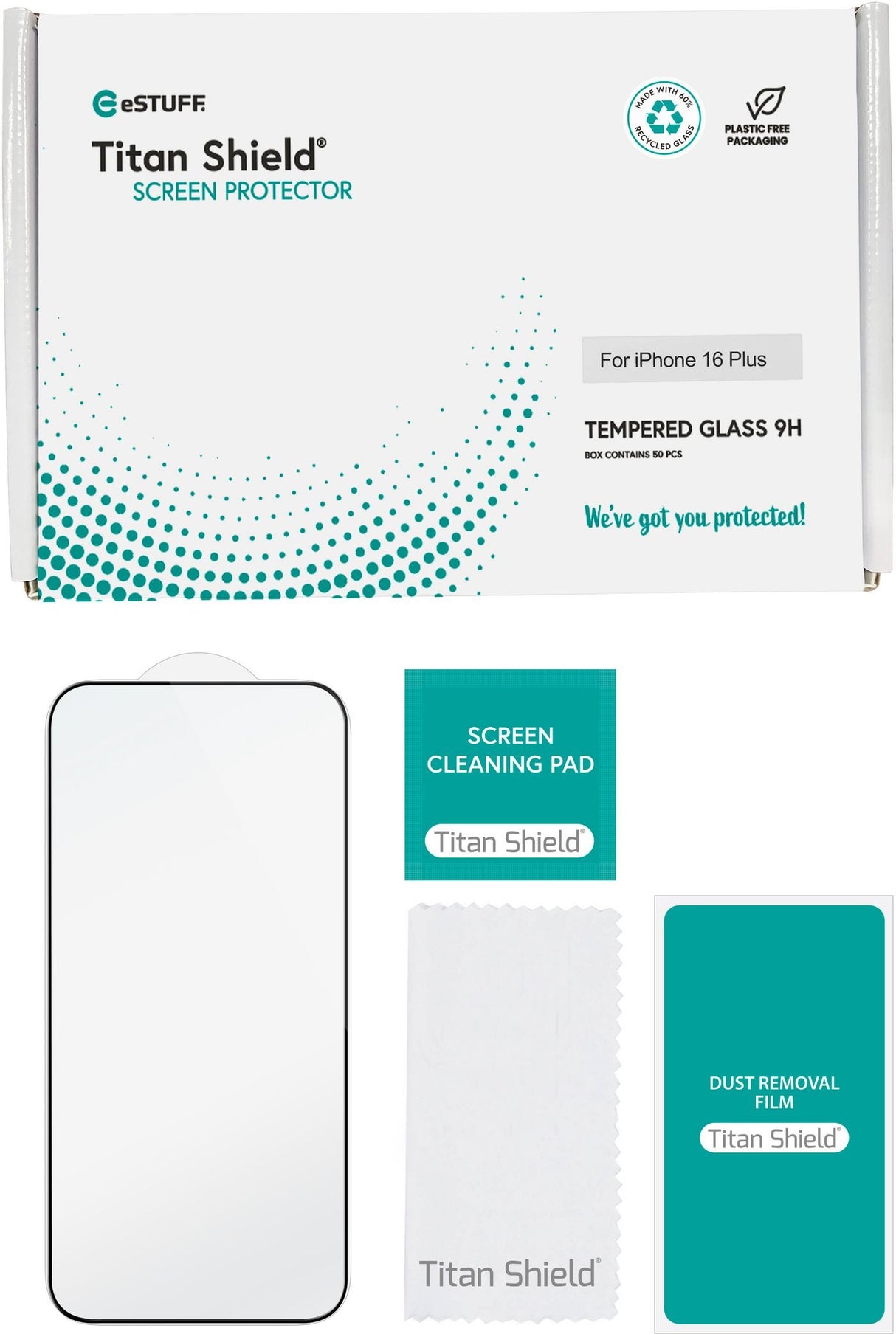 EAN 5715063469903 - eSTUFF ES501425-50BULK protector de pantalla o trasero para teléfono móvil Apple 50 pieza(s) imagen 2