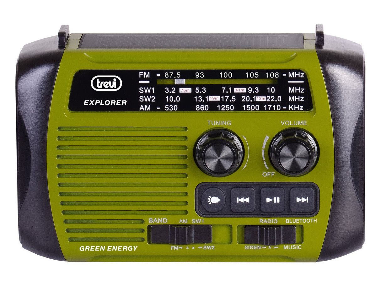 Radio Trevi Ra 7f30 Bt Explorer Radio Carga Solar & Dinamo Green