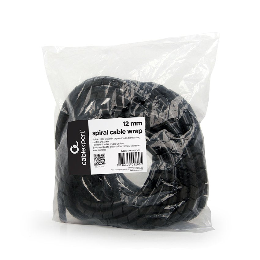 Gembird Organizador De Cables 10m 12mm Negro Cm-Wr1210-01