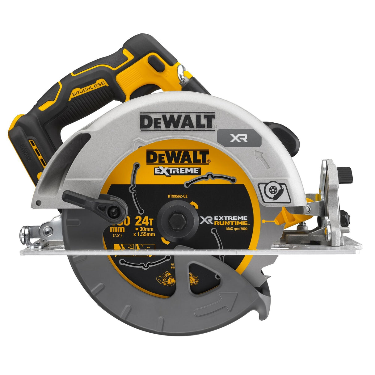 Sierra Circular Inalámbrica Dewalt Flexvolt Advantage Dcs573nt, 18 Voltios Amarillo/Negro, Sin Batería Ni Cargador, En Tstak Box Vi Dcs573nt-Xj