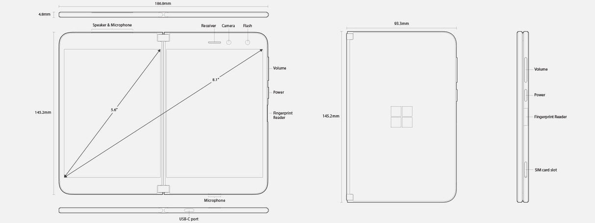 Microsoft Surface Duo 128gb Lte Demo / Messeware Demo/Nfr Device