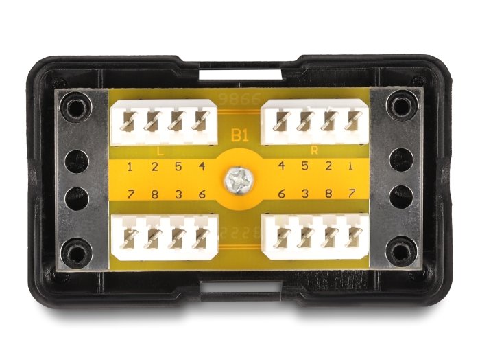 Delock 88132 Caja De Conexiones De Red Lsa Cat.6 Negra