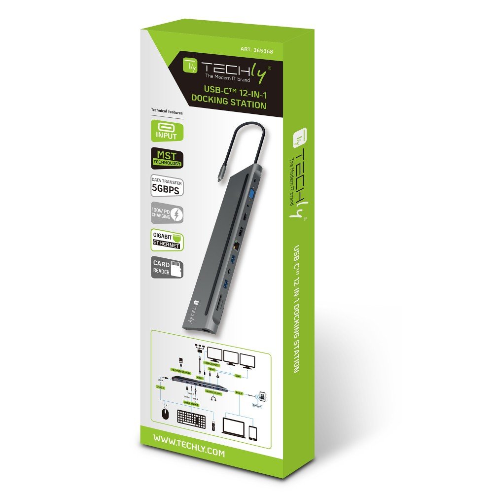 Notebook Docking Statio N Techly Usb-C On Hdmi