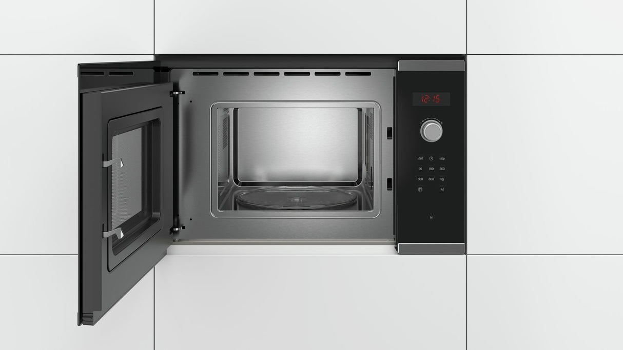 EAN 4242005038855 - Bosch Serie 4 BFL523MS0 microondas Negro, Acero inoxidable Solo microondas Integrado 20 L 800 W imagen 4