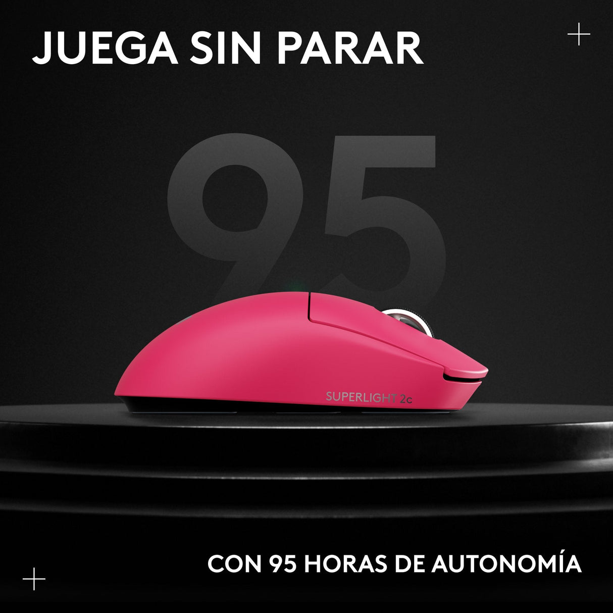 Logitech G Pro X Superlight 2c Ratón Gaming 5 Botones Inalámbrico Cableado 2.4 Ghz Usb Receptor Usb De Logitech Lightspeed Rosa