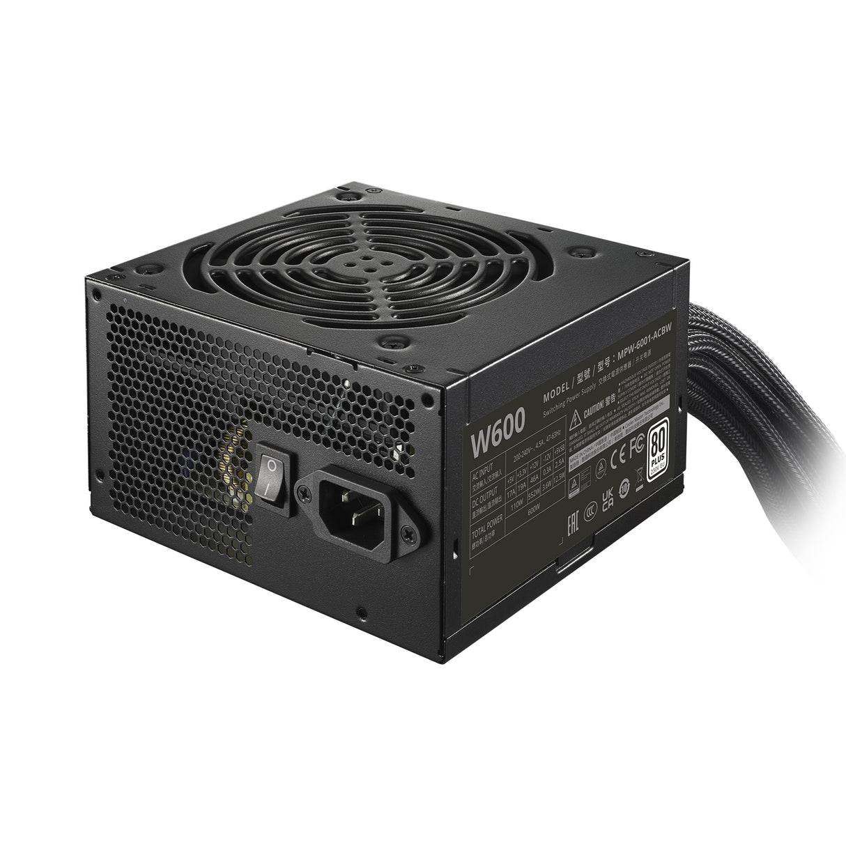 Fuente De Alimentación Cooler Master Elite Nex White 600 - 600 W 24-Pin Atx Atx Negro
