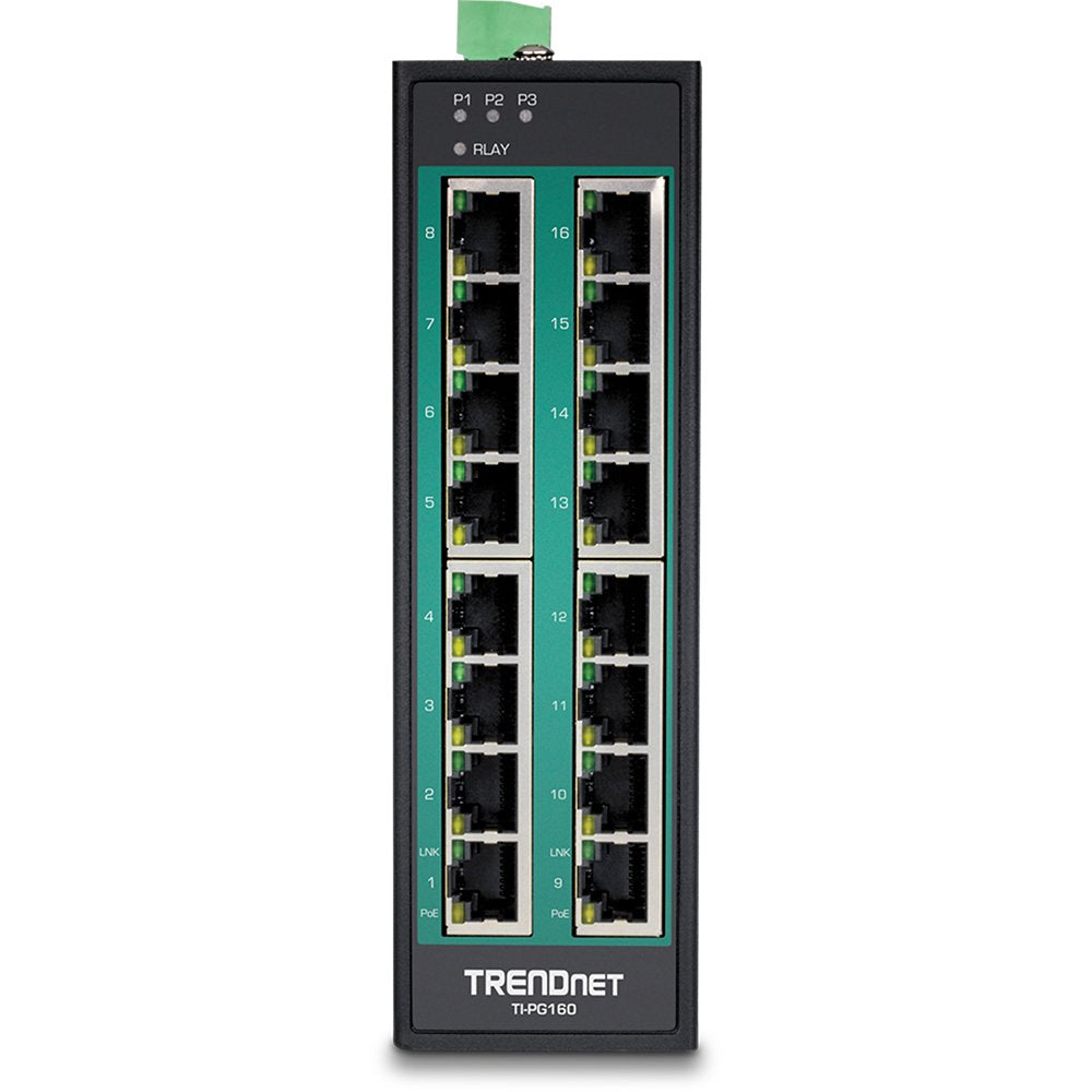 EAN 0710931161618 - Trendnet TI-PG160 switch No administrado Gigabit Ethernet (10/100/1000) Energía sobre Ethernet (PoE) Negr imagen 2