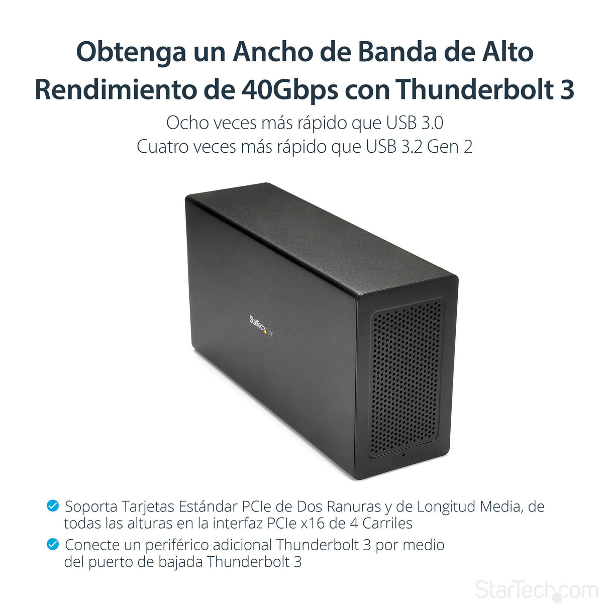 Startech.Com Tb31pciex16 Base Para Portátil Y Replicador De Puertos Alámbrico Negro