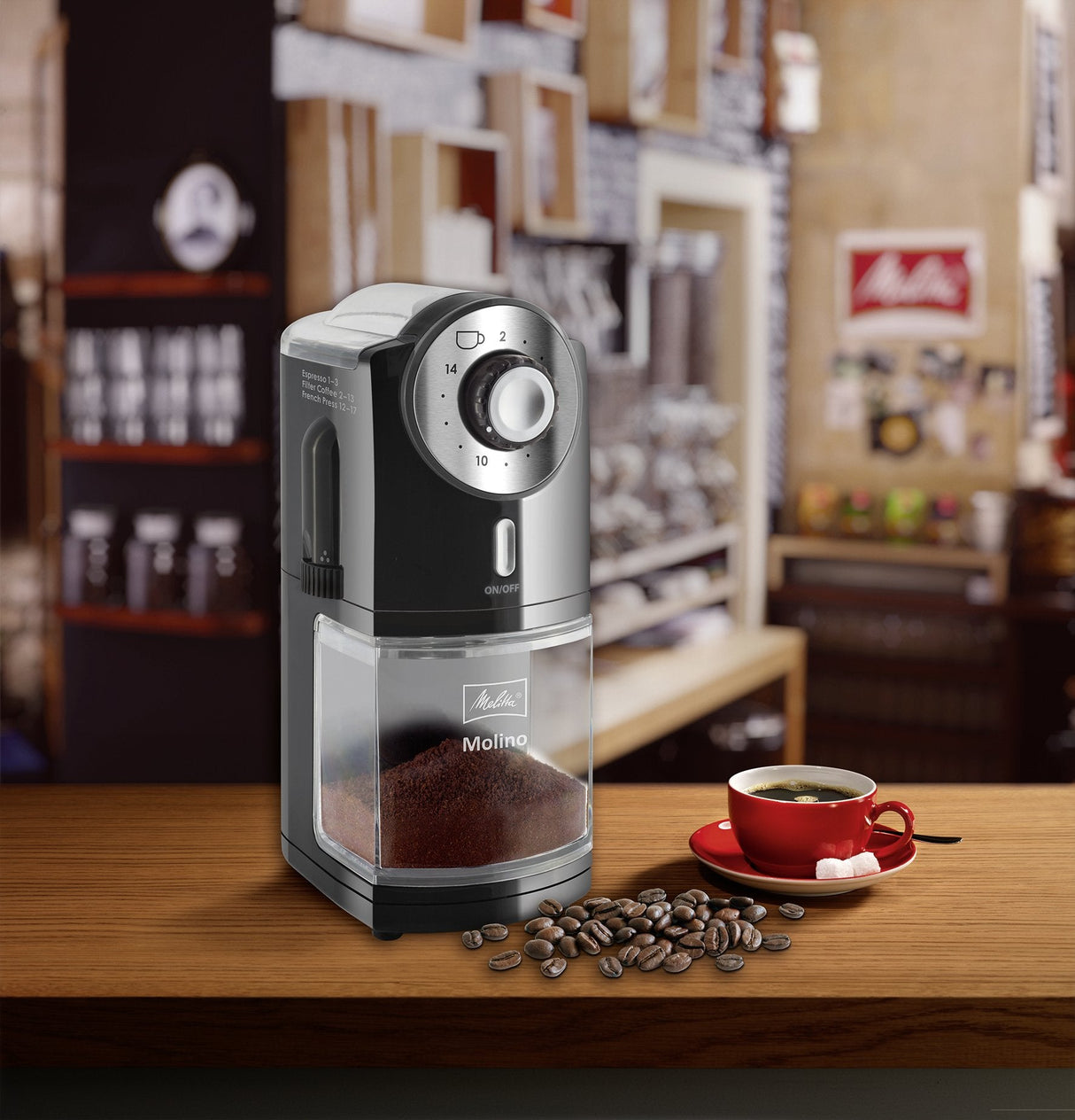 EAN 4006508215188 - Melitta Molino 100 W Negro, Acero inoxidable imagen 2