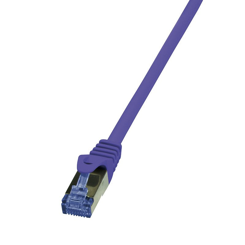 Latiguillo Cat 6a, S/Ftp, 0.25 M, Morado, Lszh