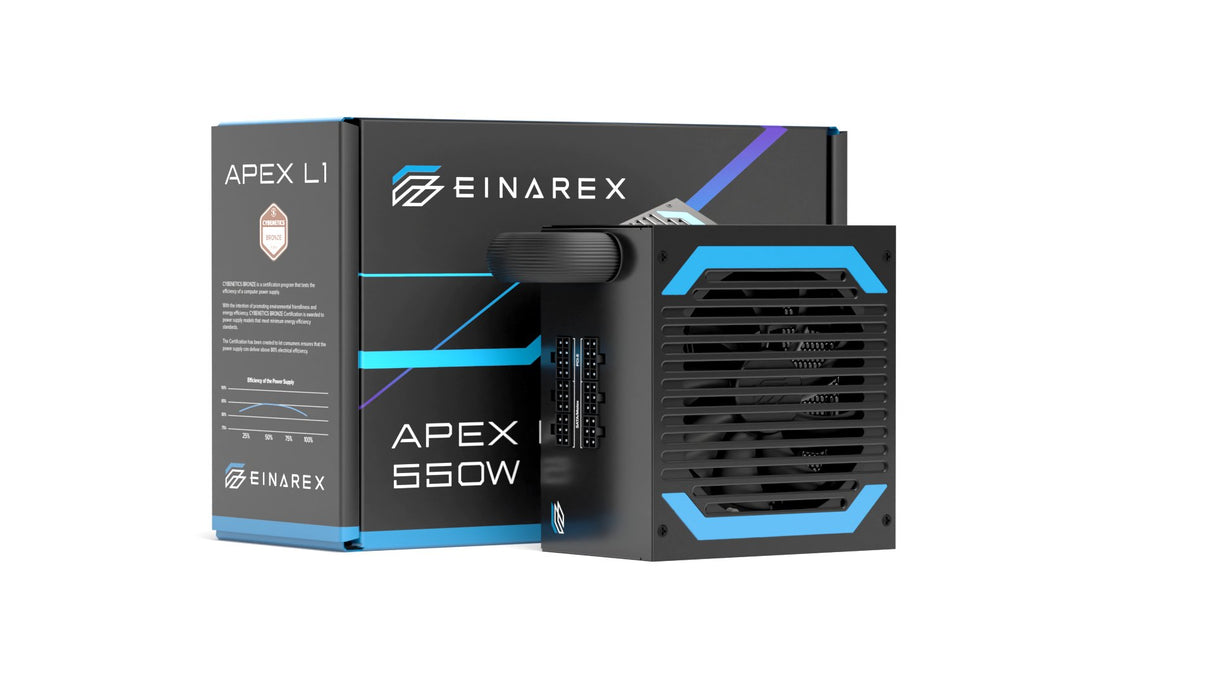 EAN 6977277369311 - Einarex EXPS-XL1-550-BK unidad de fuente de alimentación 24-pin ATX ATX Negro imagen 5