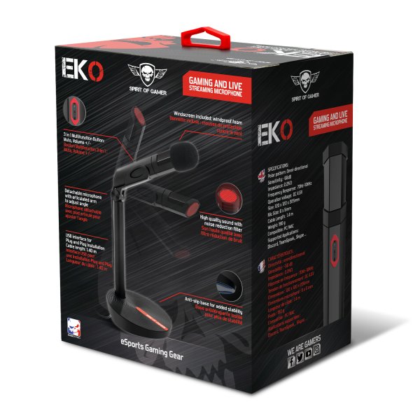 EAN 3700104424357 - Spirit of Gamer MIC-EKO micrófono Negro Micrófono para videoconsola imagen 4